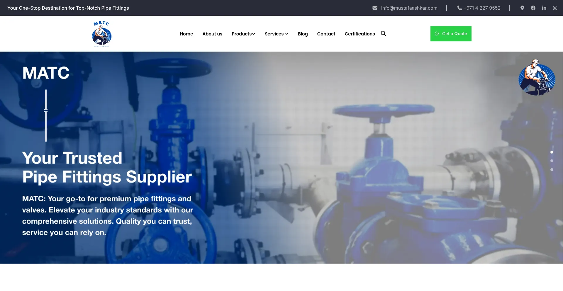 Website screenshot of Mustafaashkar.com