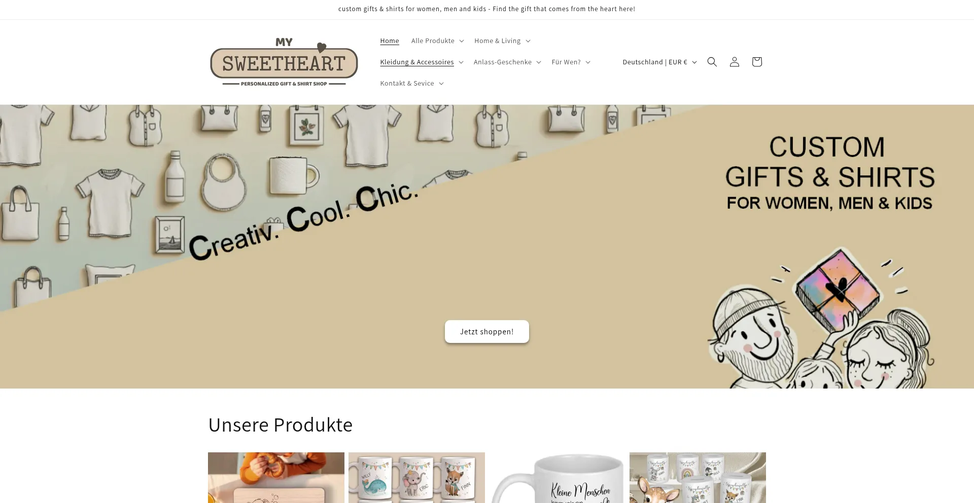 Website screenshot of My-sweetheart.de