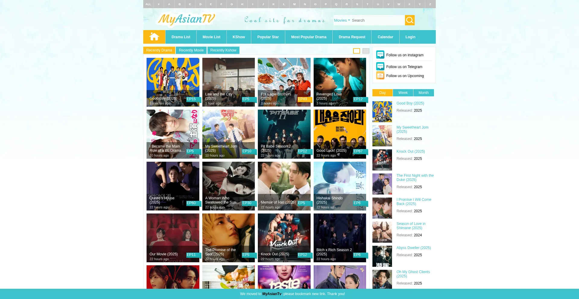 Website screenshot of Myasiantv.al