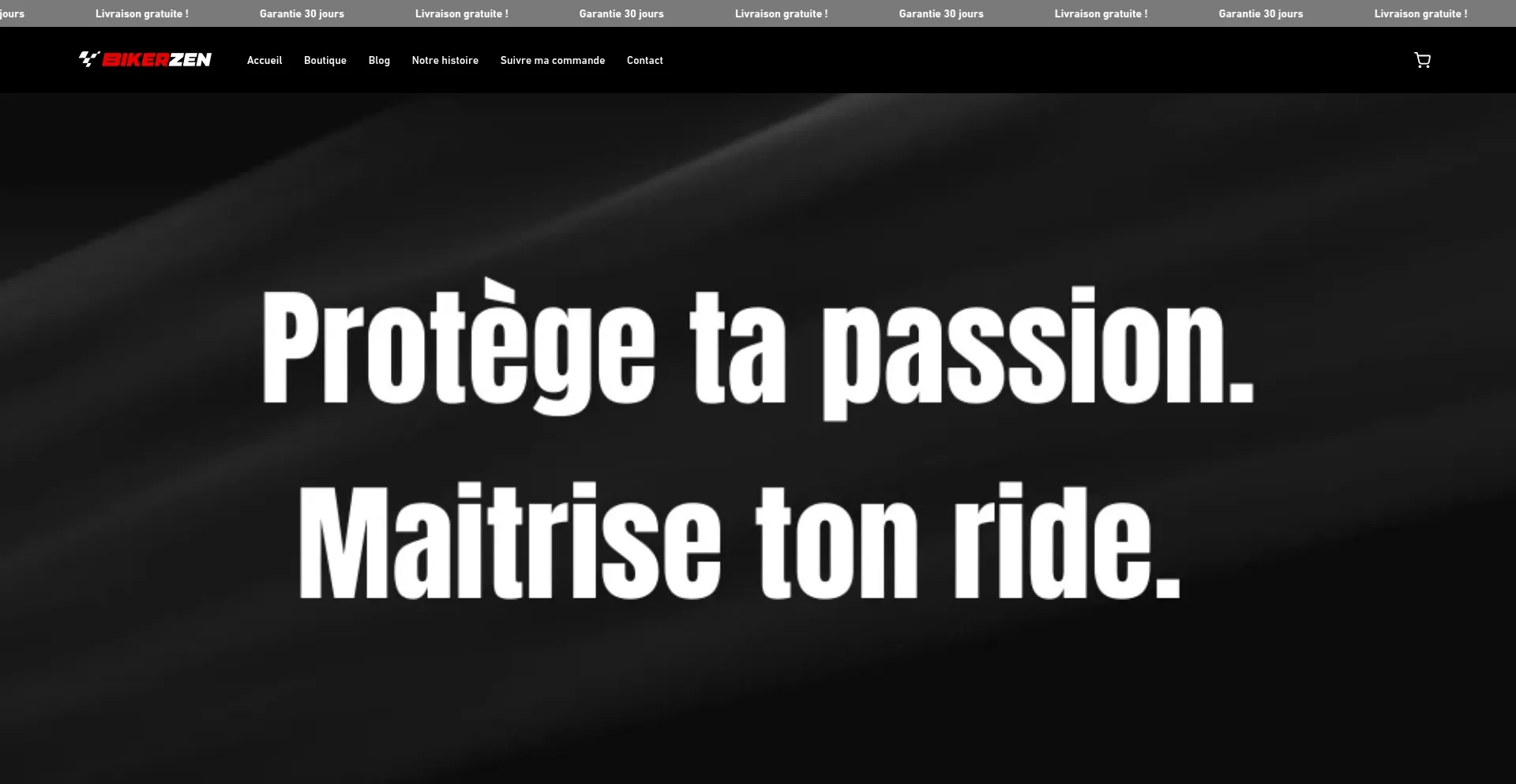 Website screenshot of Mybikerzen.com