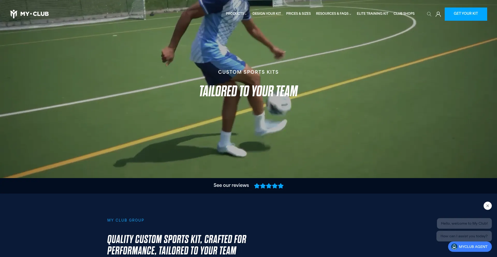 Website screenshot of Myclubgroup.co.uk