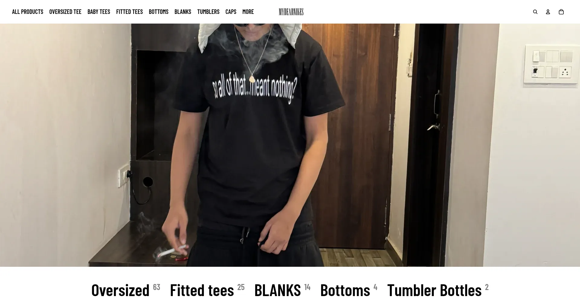Website screenshot of Mydearnikes.com