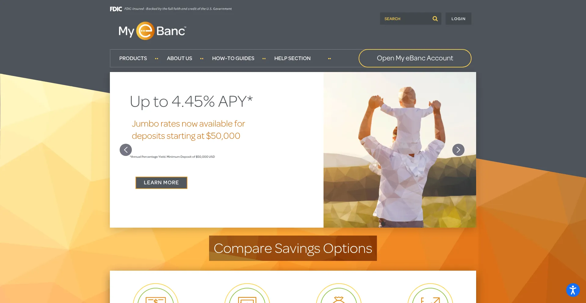 Website screenshot of Myebanc.com