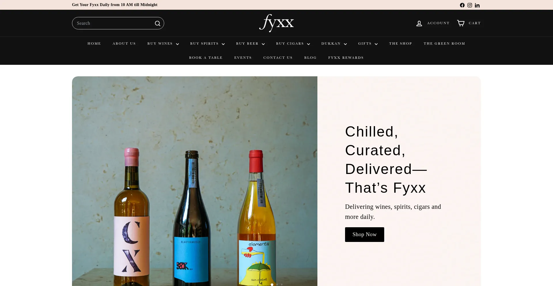 Website screenshot of Myfyxx.com