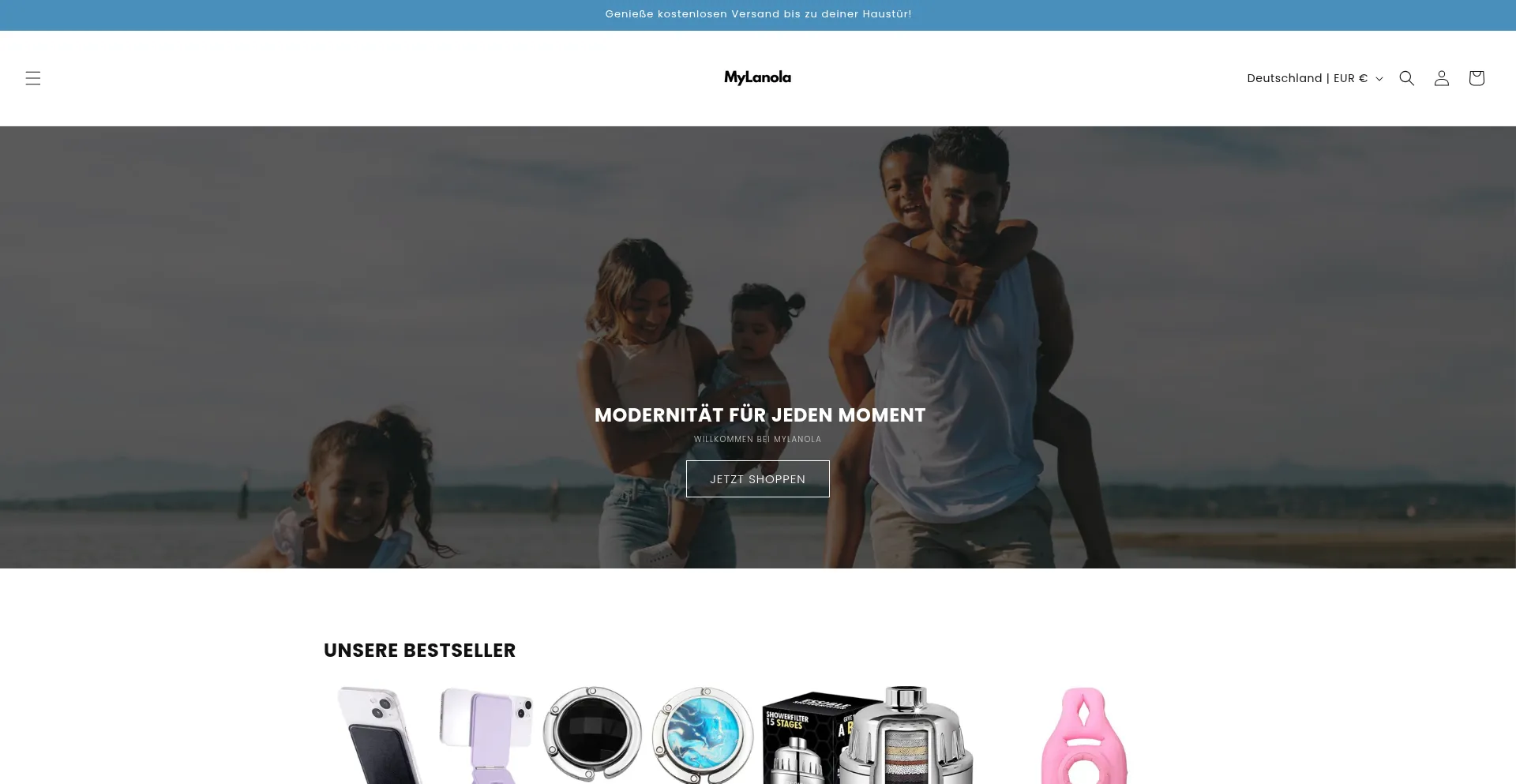 Website screenshot of Mylanola.de