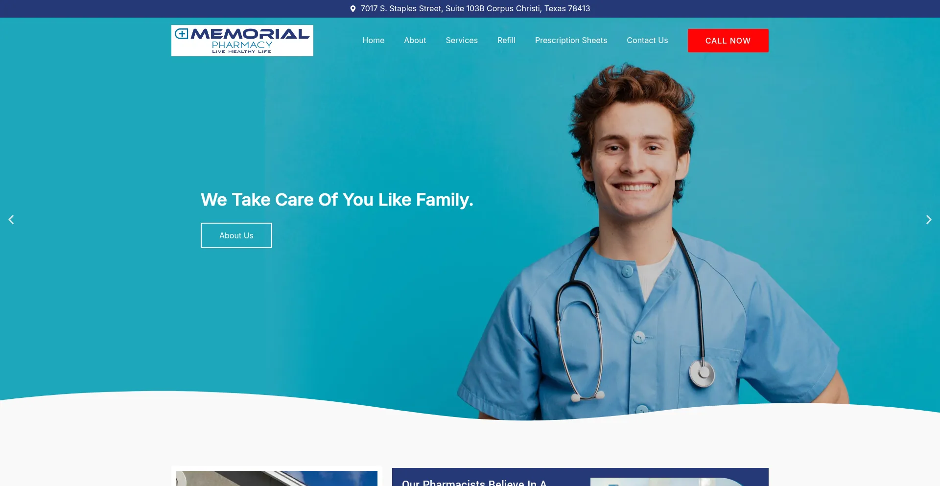 Website screenshot of Mymemorialpharm.com