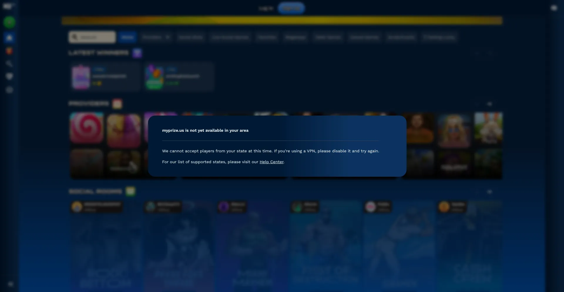 Myprize.us Screenshot