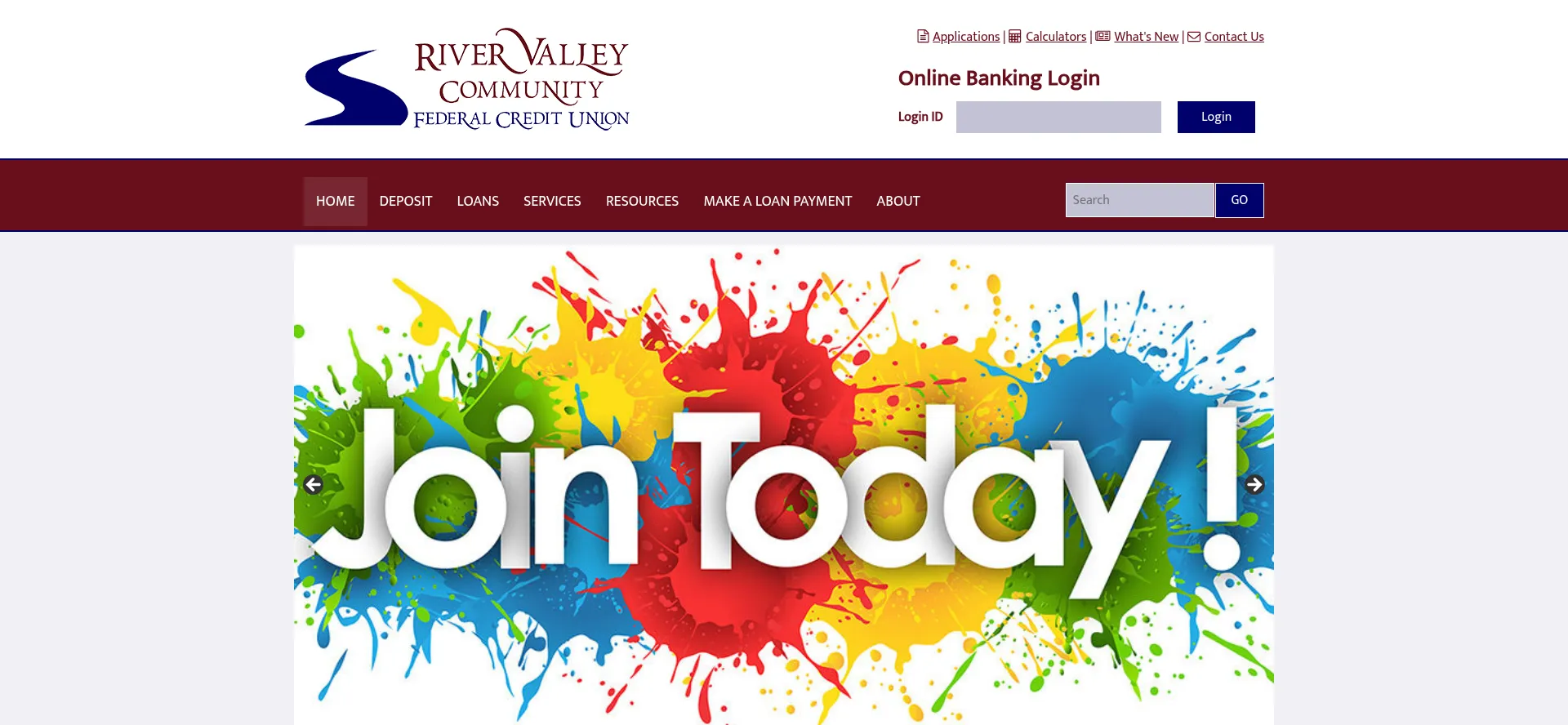 Website screenshot of Myrvcu.com