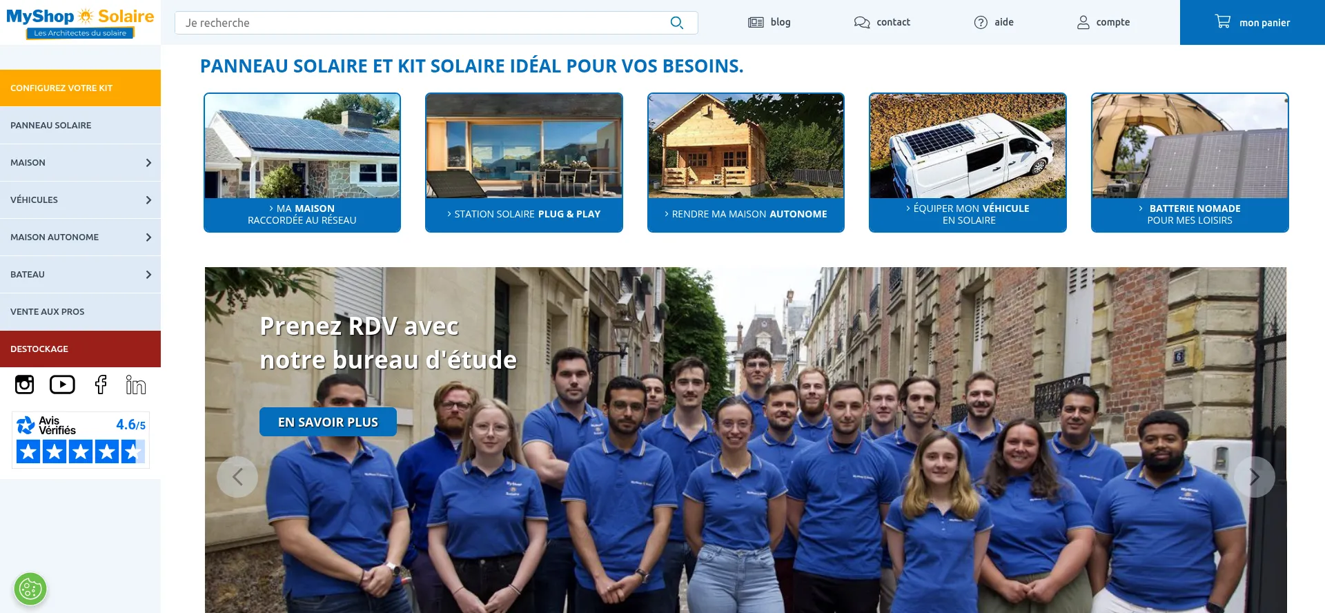 Myshop-solaire.com Screenshot