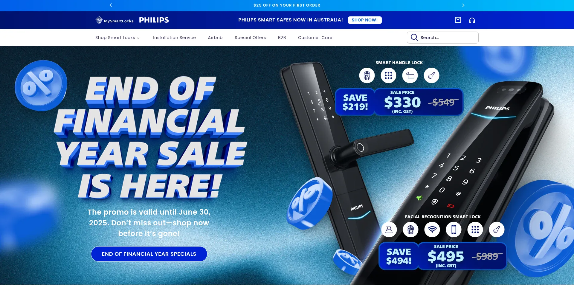Website screenshot of Mysmartlocks.com.au