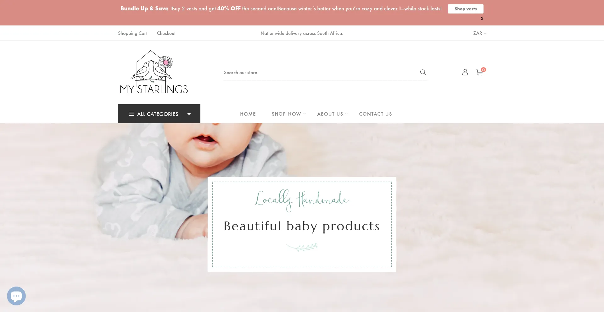 Website screenshot of Mystarlings.co.za