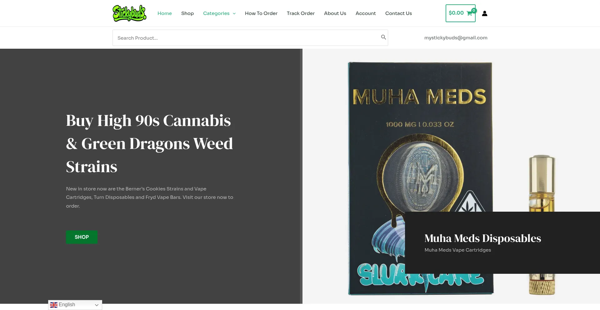 Mystickybuds.com Screenshot