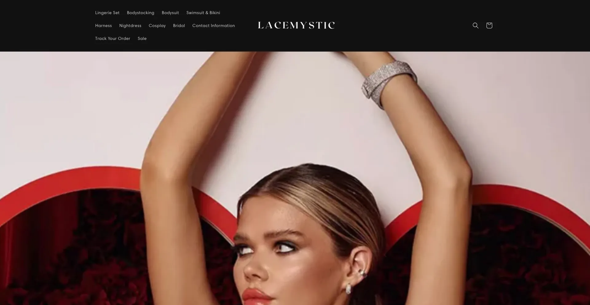 Website screenshot of Mysticlingeriestore.com