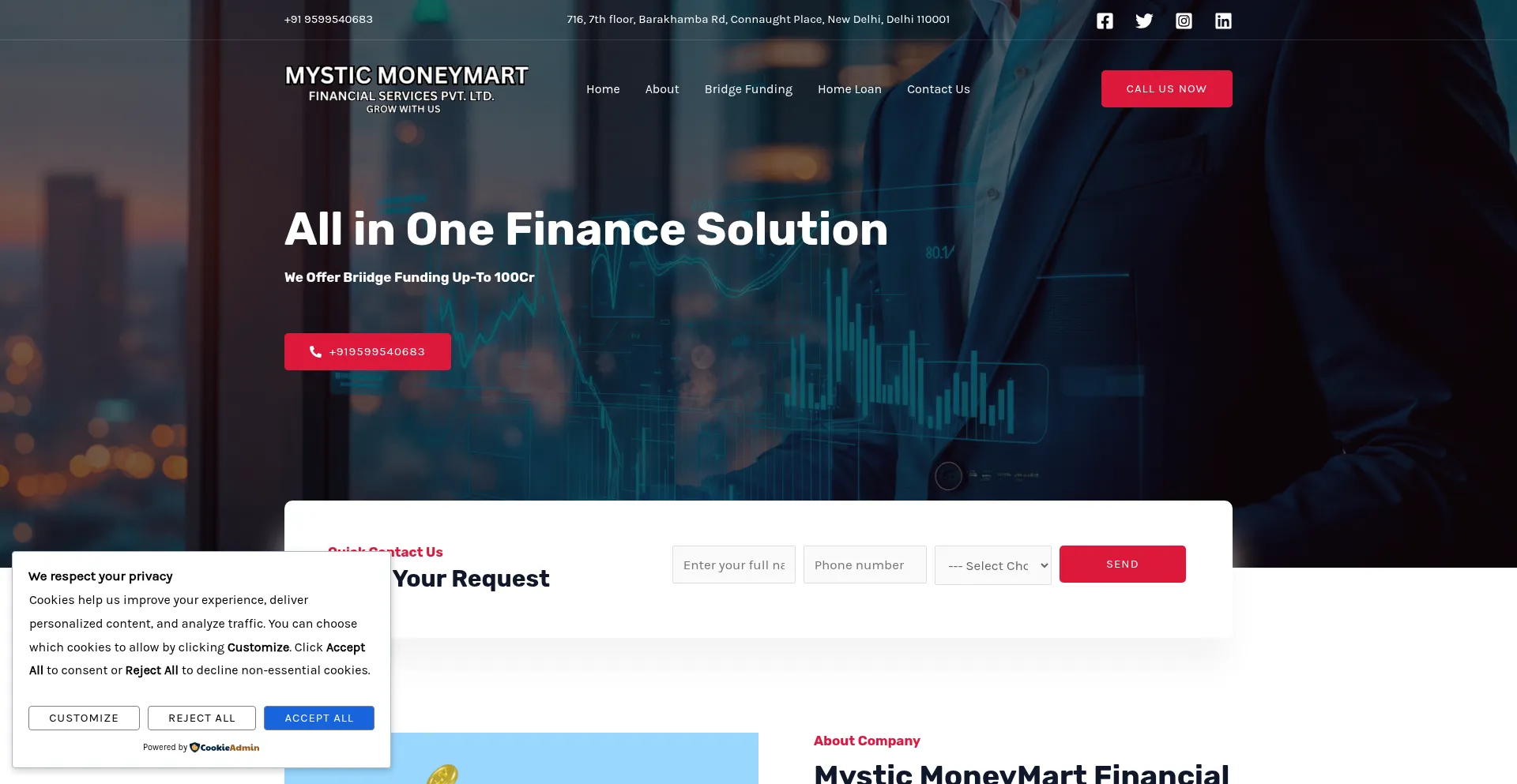 Website screenshot of Mysticmoneymart.com