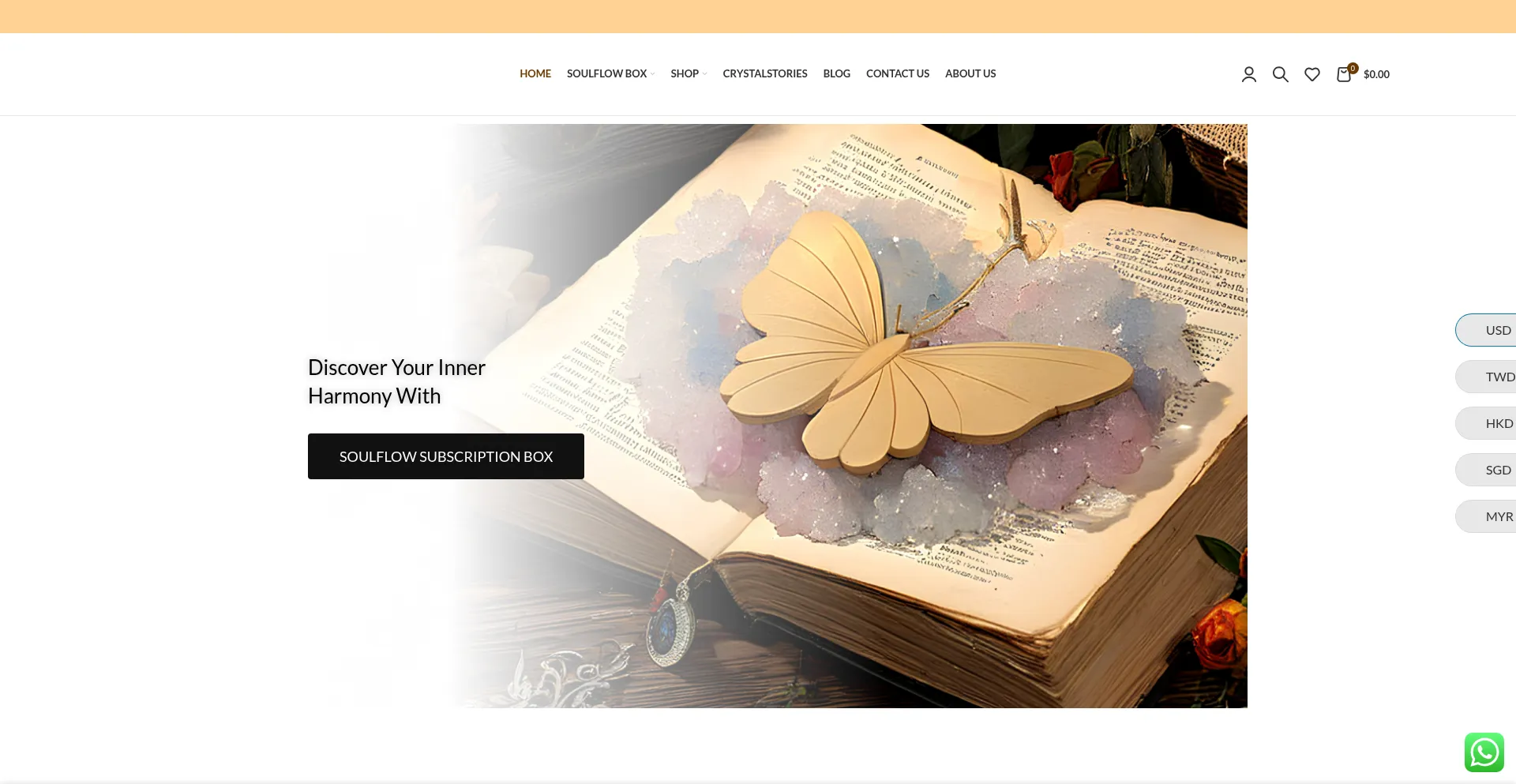 Website screenshot of Mysticsoulflow.com