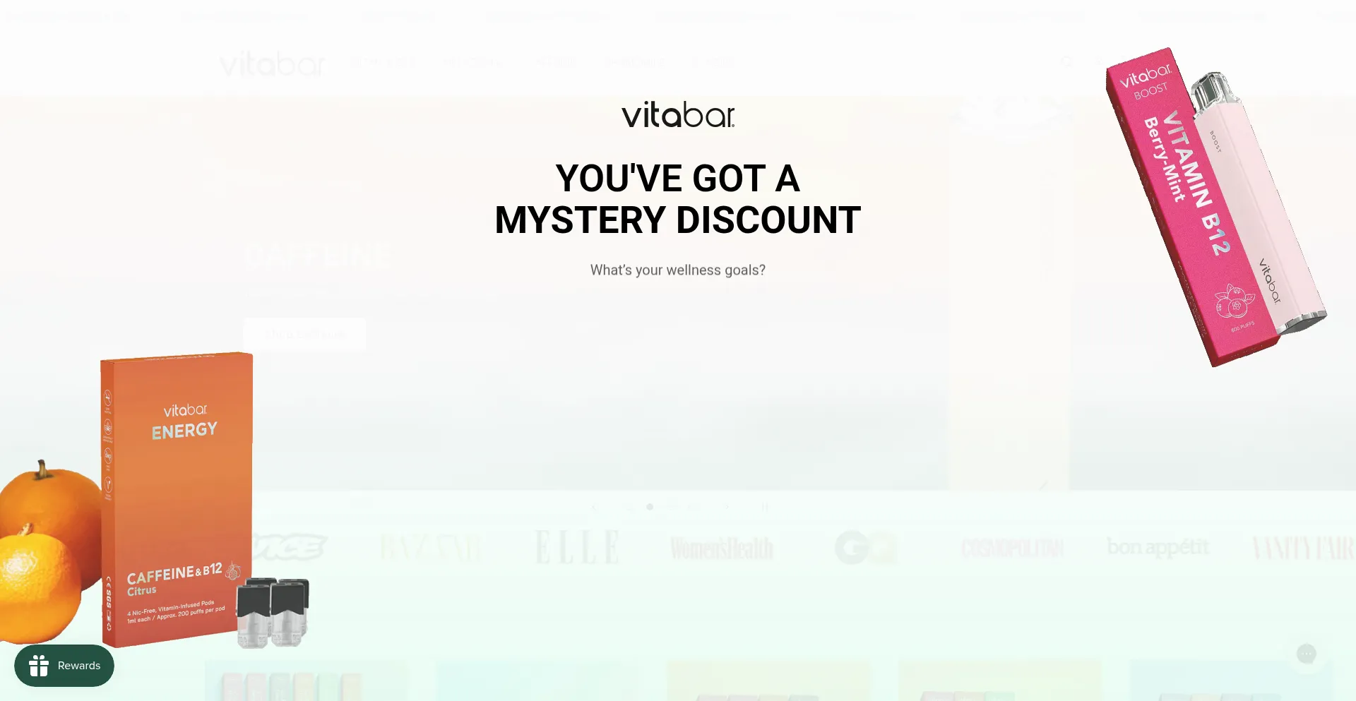 Website screenshot of Myvitabar.com