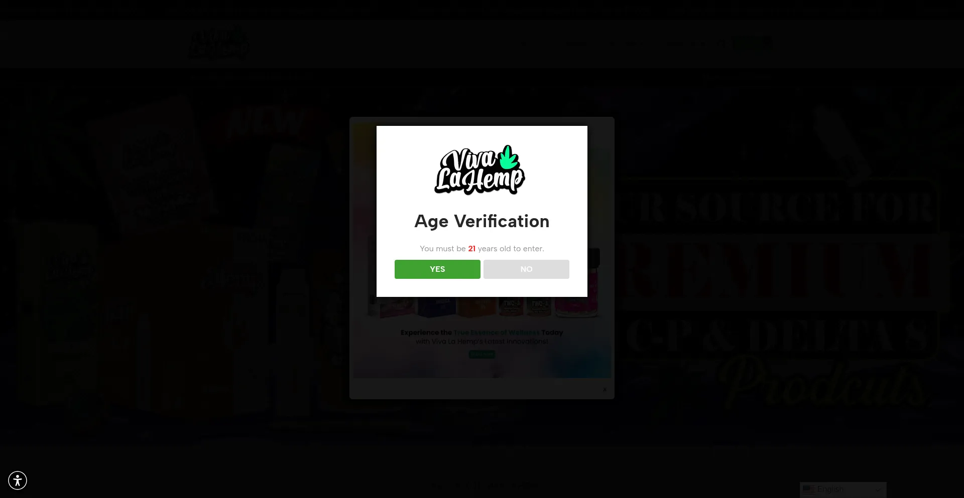 Website screenshot of Myvivalahemp.com