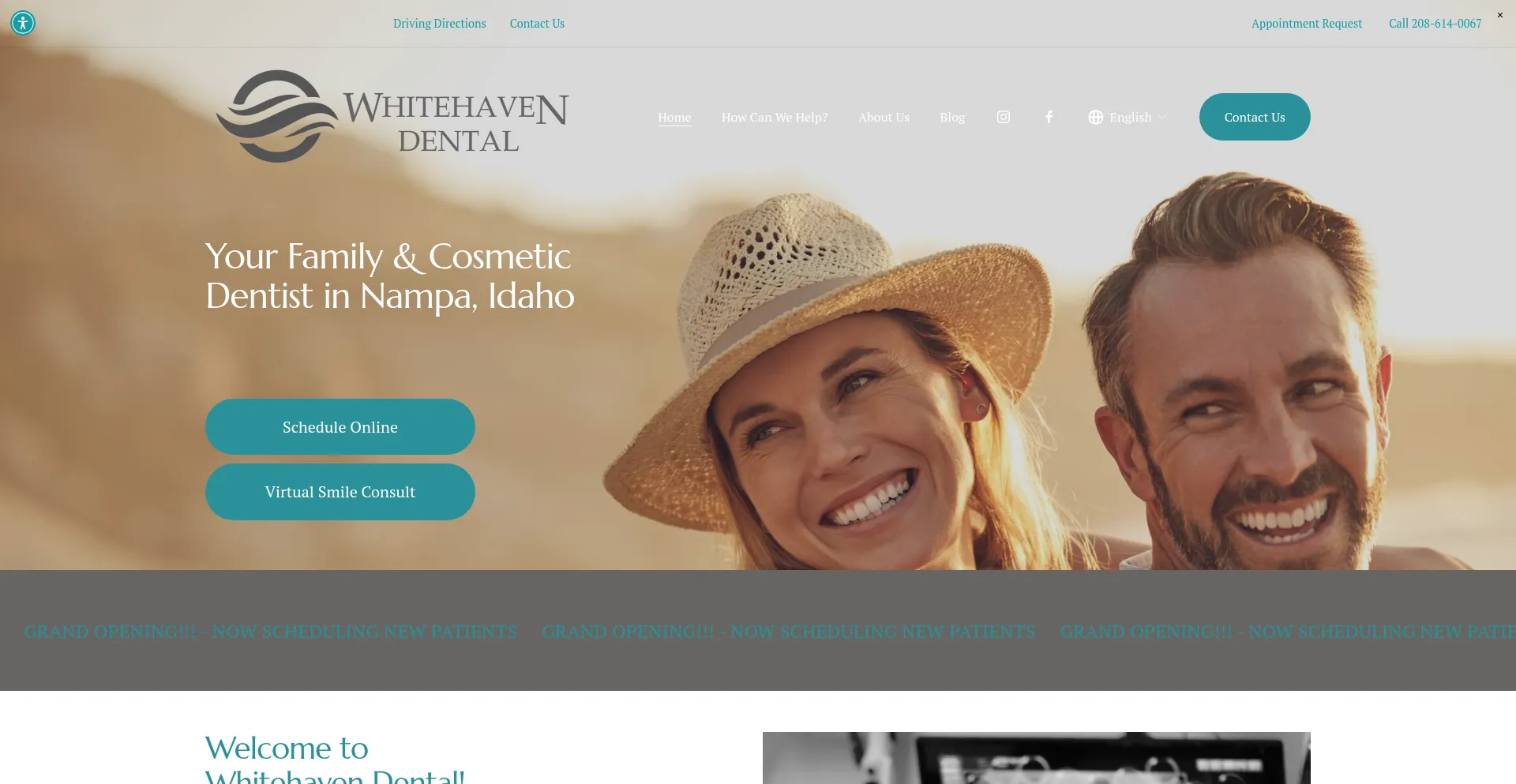 Website screenshot of Mywhitehavendental.com