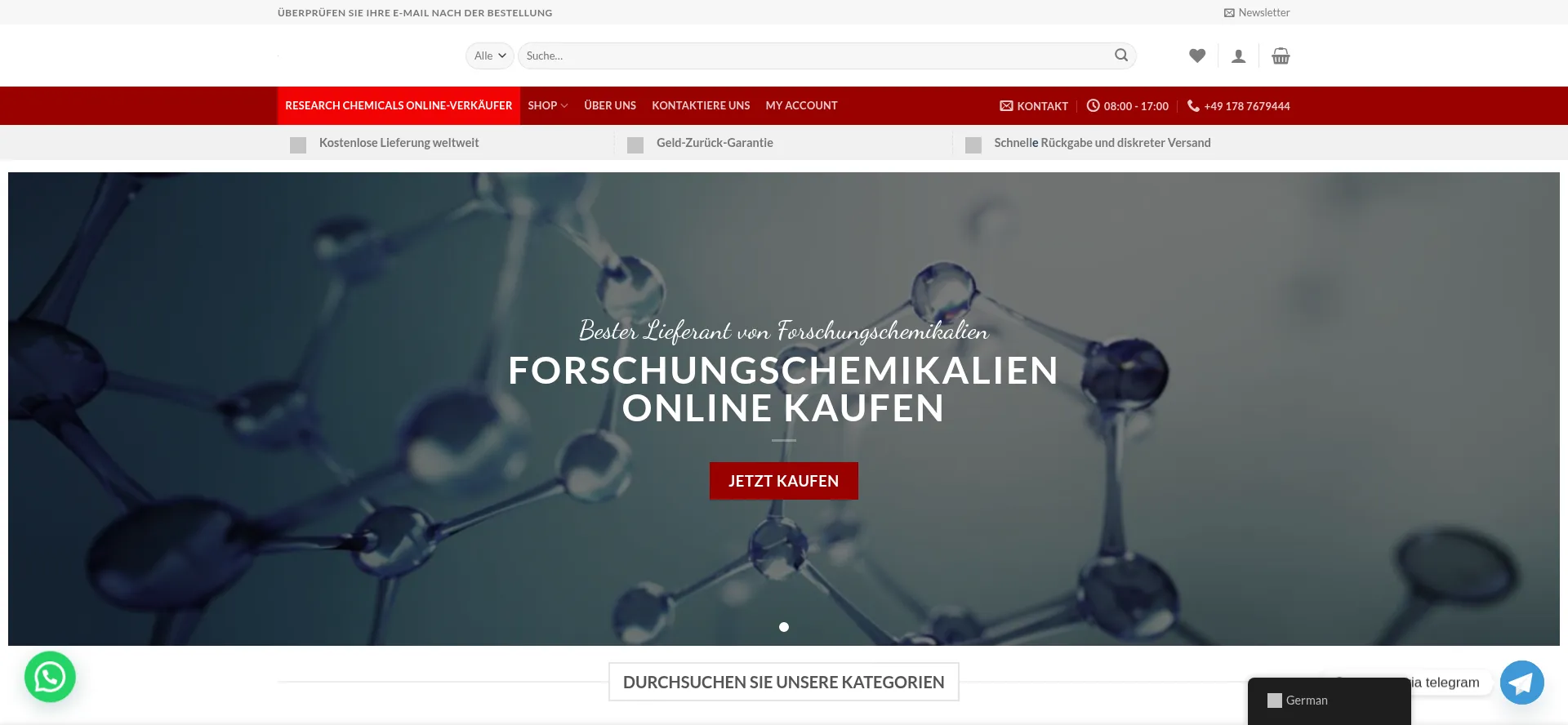 Website screenshot of Narcochems.com