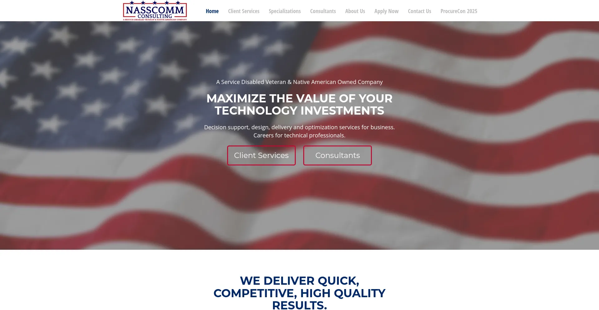 Website screenshot of Nasscommconsulting.com
