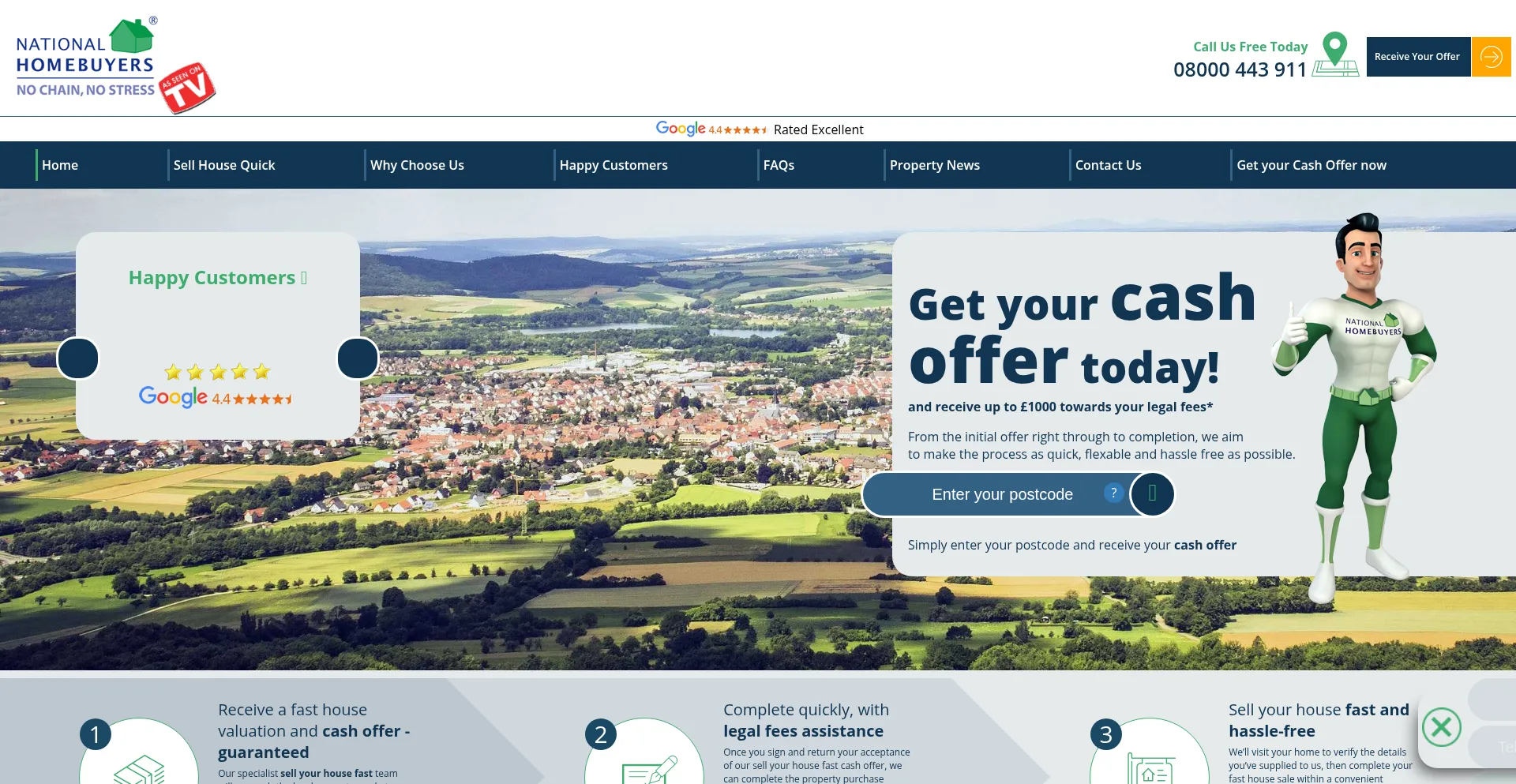 Website screenshot of Nationalhomebuyers.co.uk