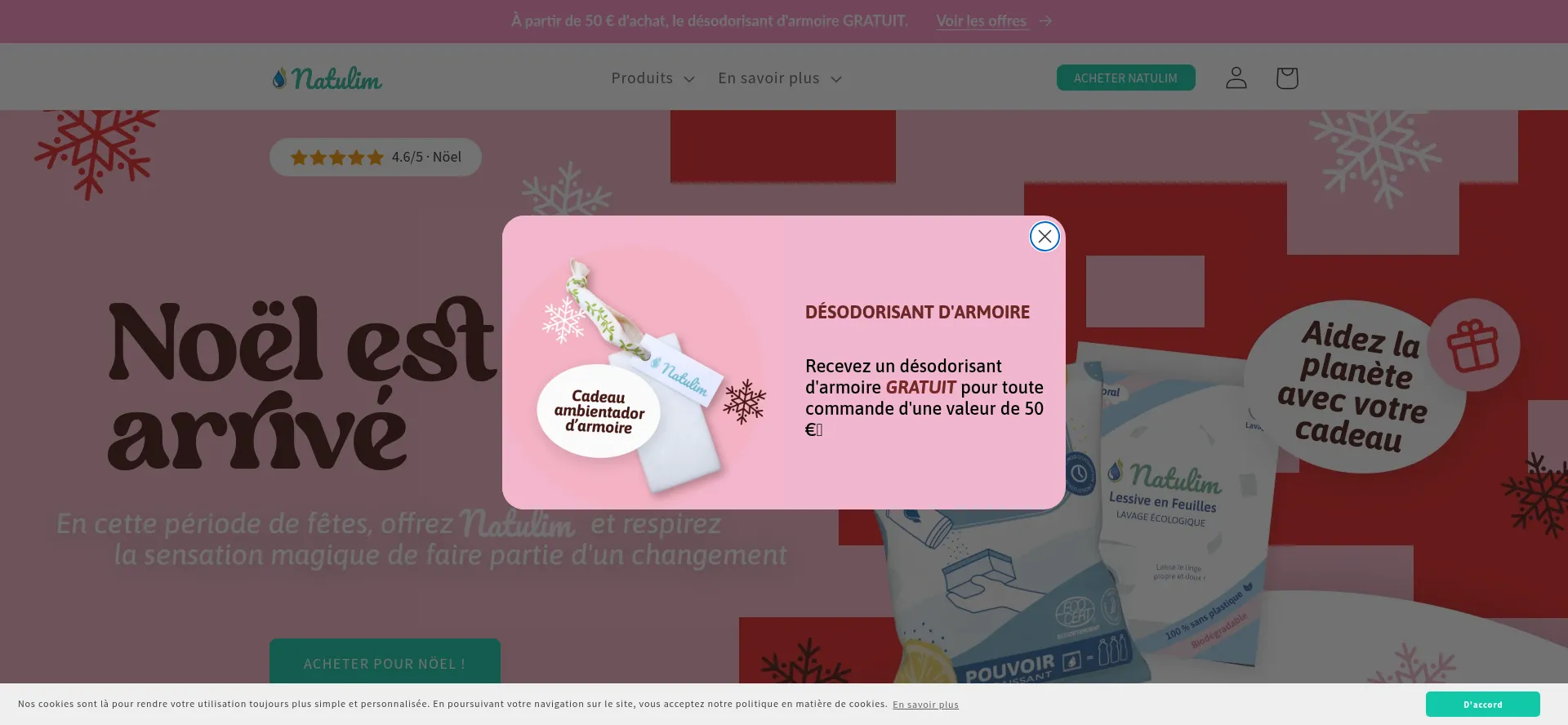 Website screenshot of Natulim.fr