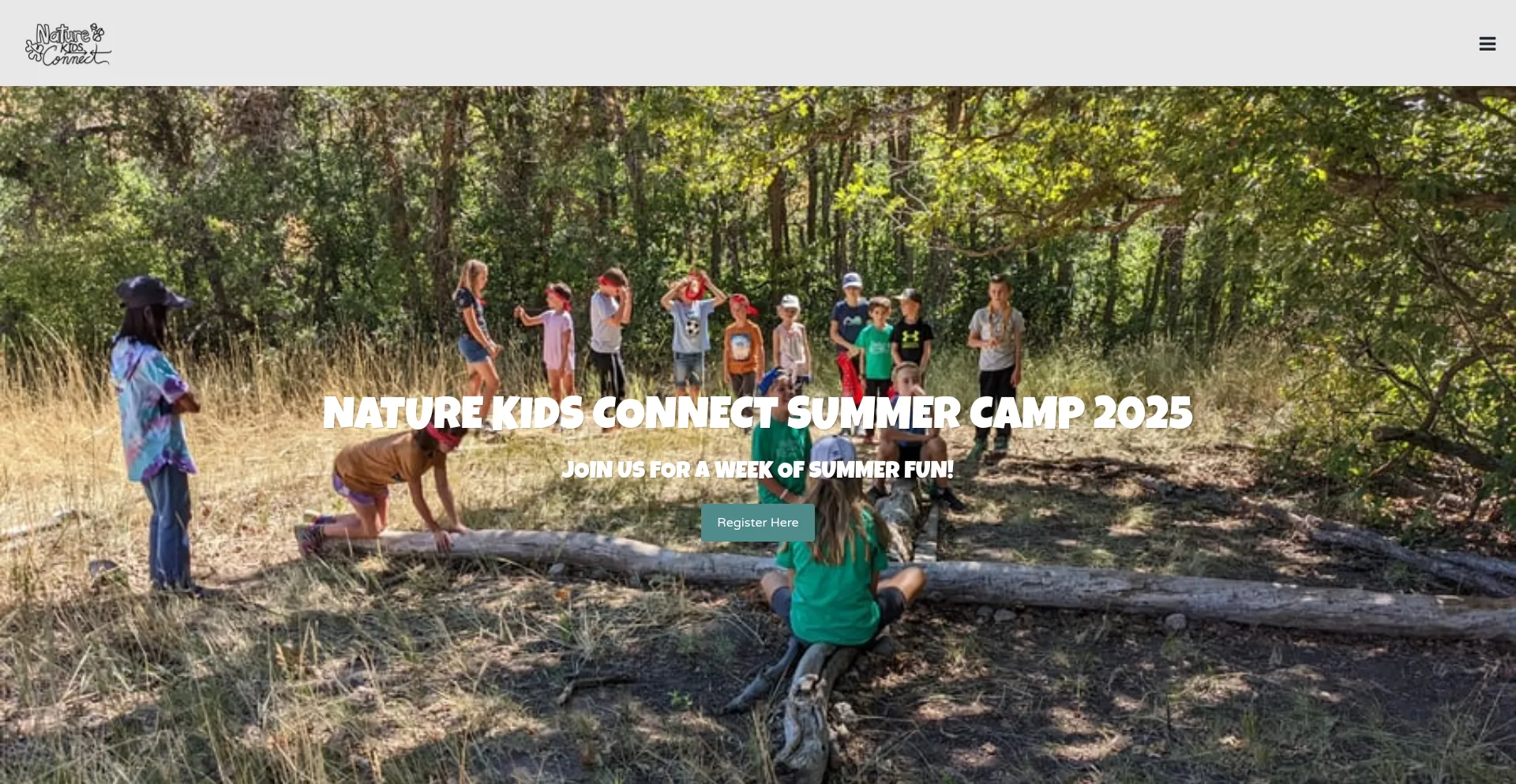 Website screenshot of Naturekidsconnect.com