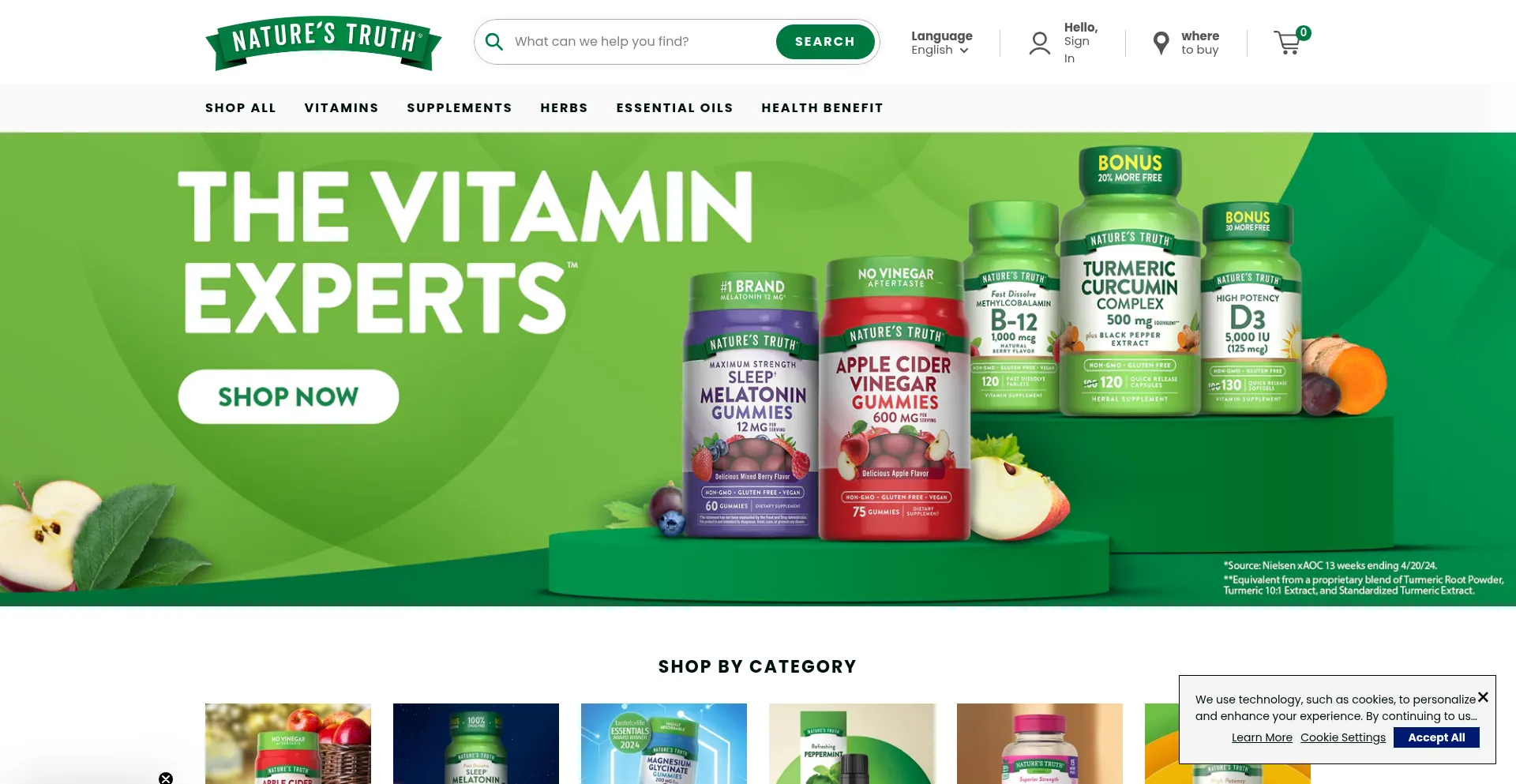 Website screenshot of Naturestruth.com