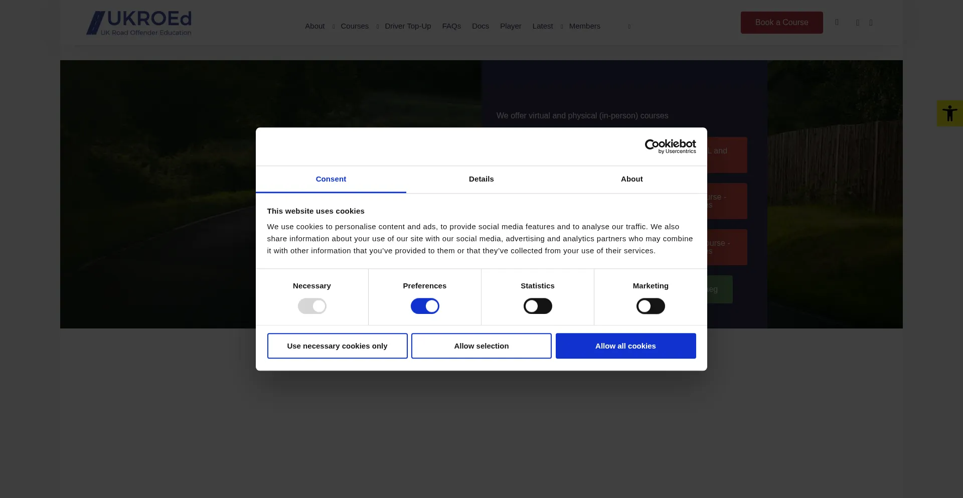 Website screenshot of Ndors.org.uk