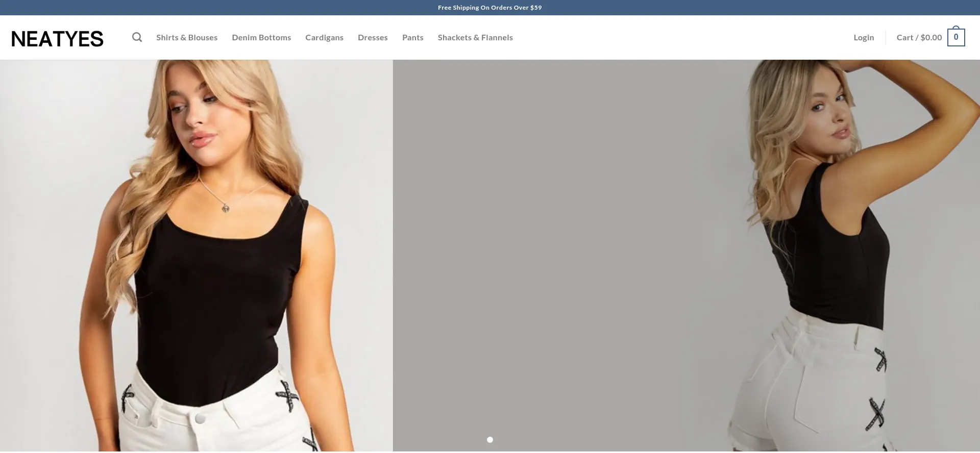 Website screenshot of Neatyes.com