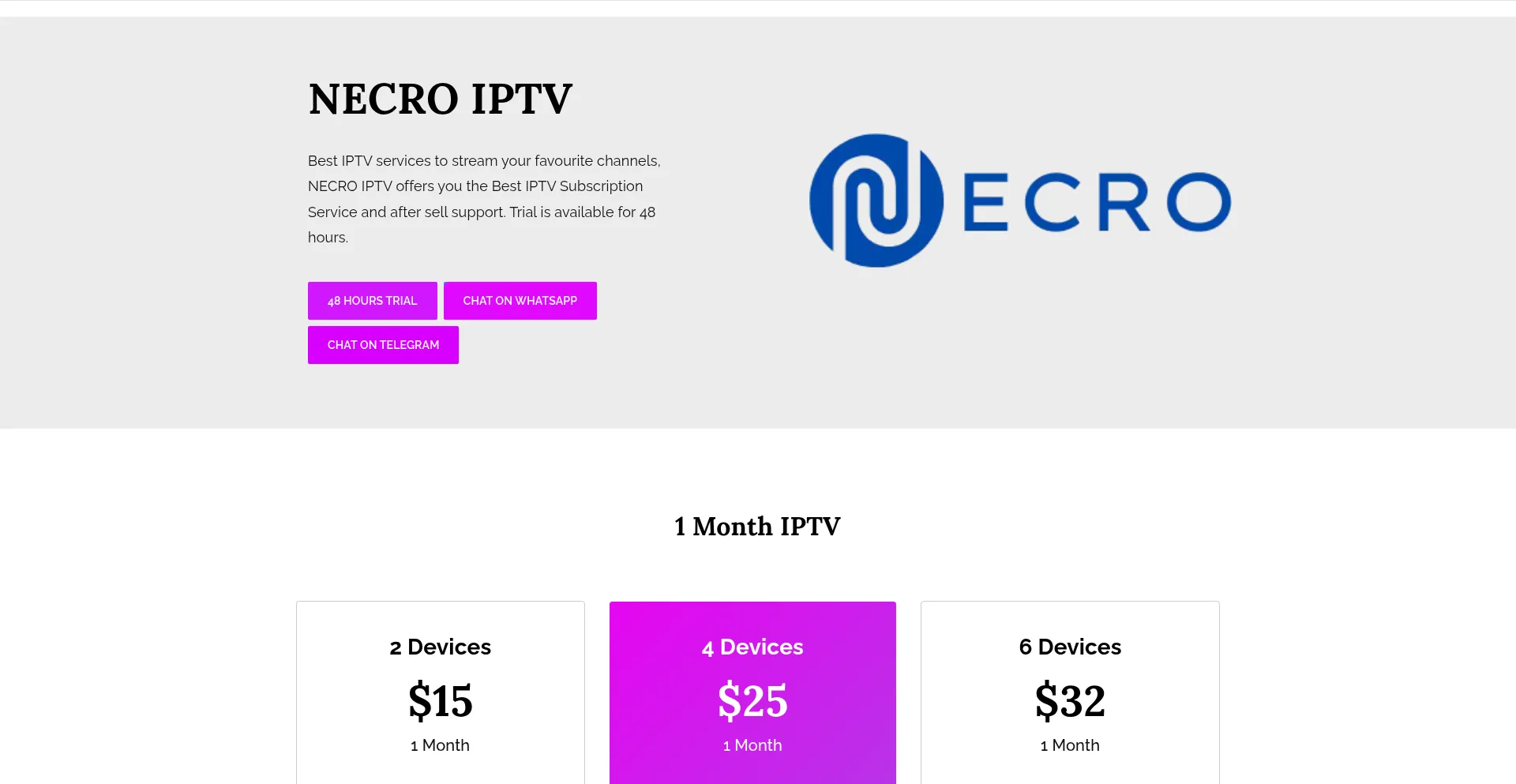 Necro-iptv.org Screenshot