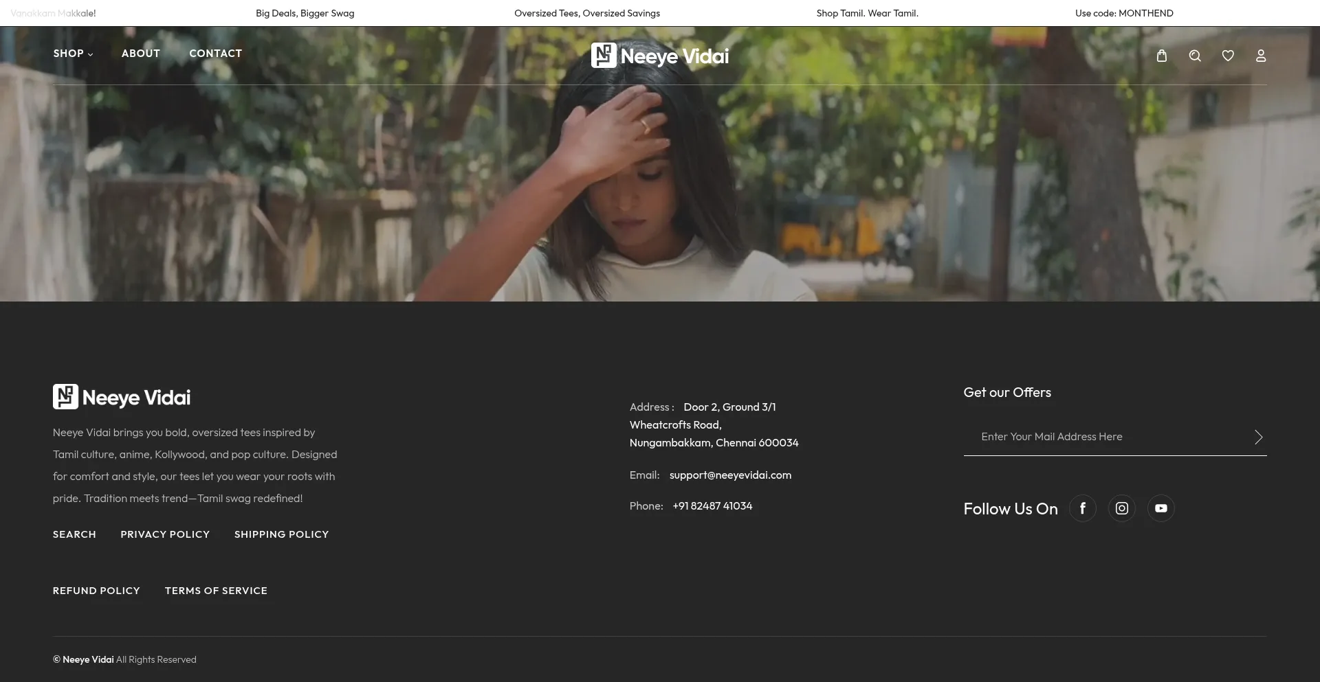 Website screenshot of Neeyevidai.com