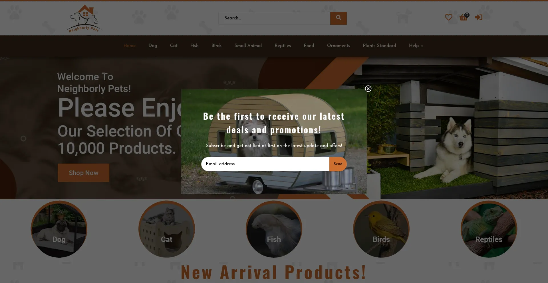 Website screenshot of Neighborlypets.com