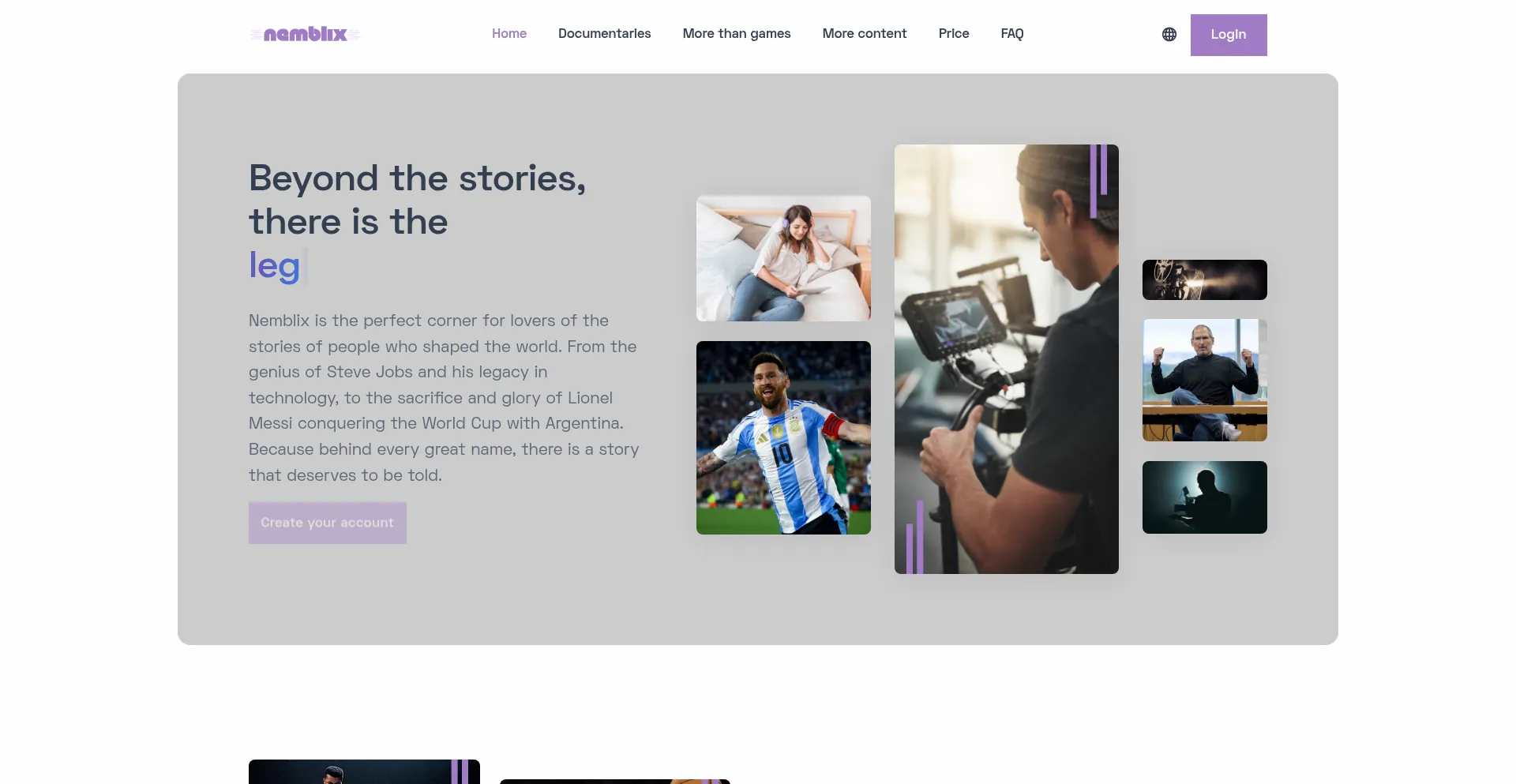 Website screenshot of Nemblix.com