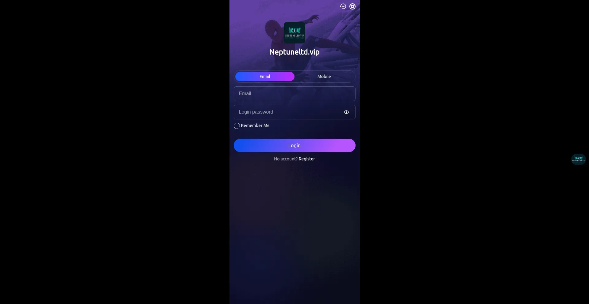 Website screenshot of Neptuneltd.vip