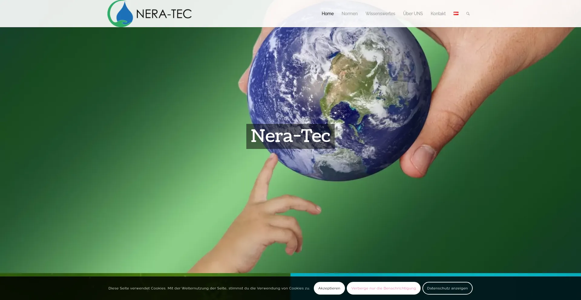 Website screenshot of Nera-tec.com