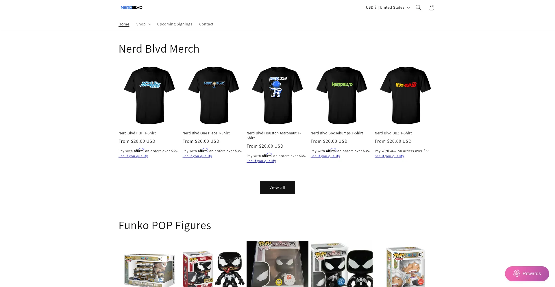 Website screenshot of Nerdblvd.com