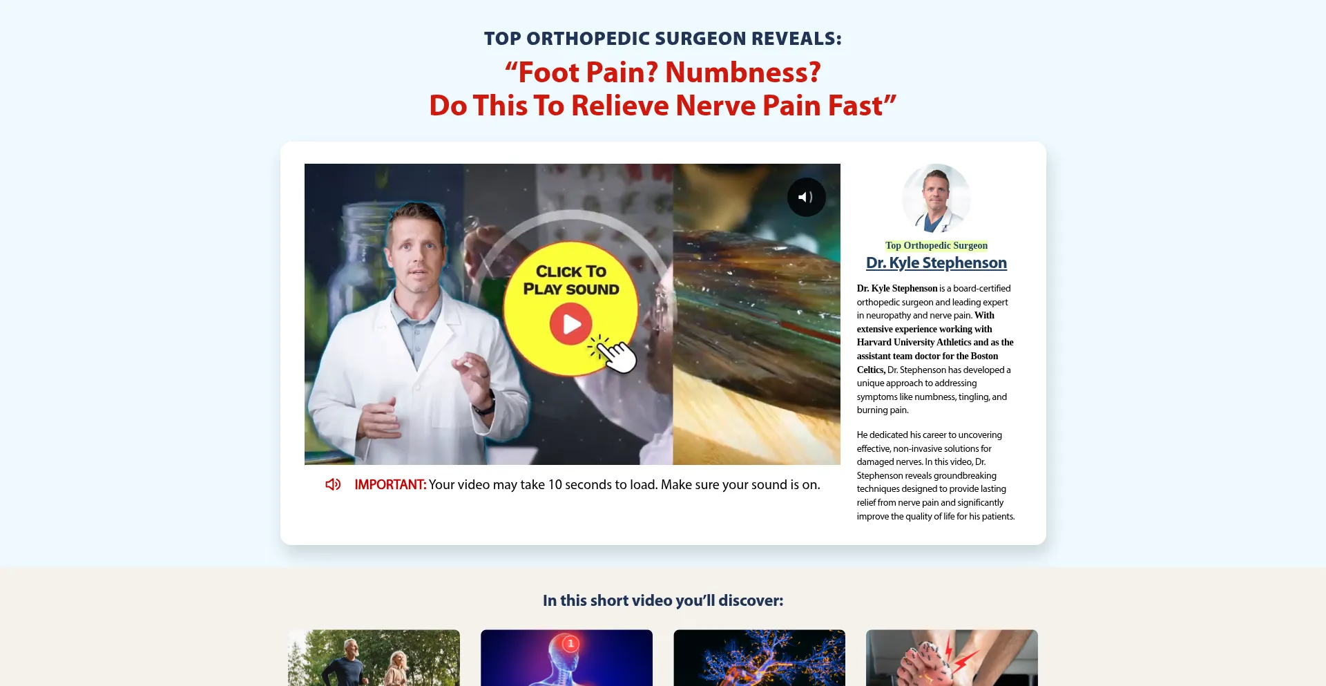 Website screenshot of Nervebreakthrough.com