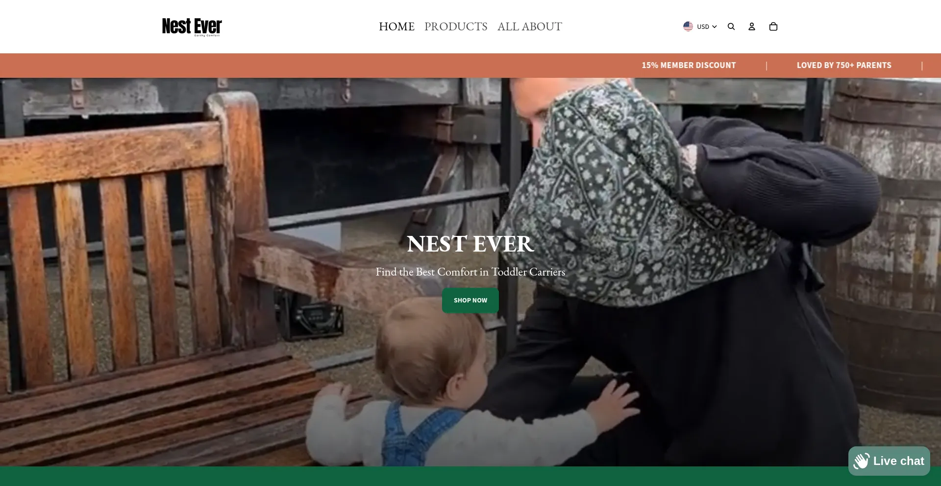 Website screenshot of Nestever.co.uk