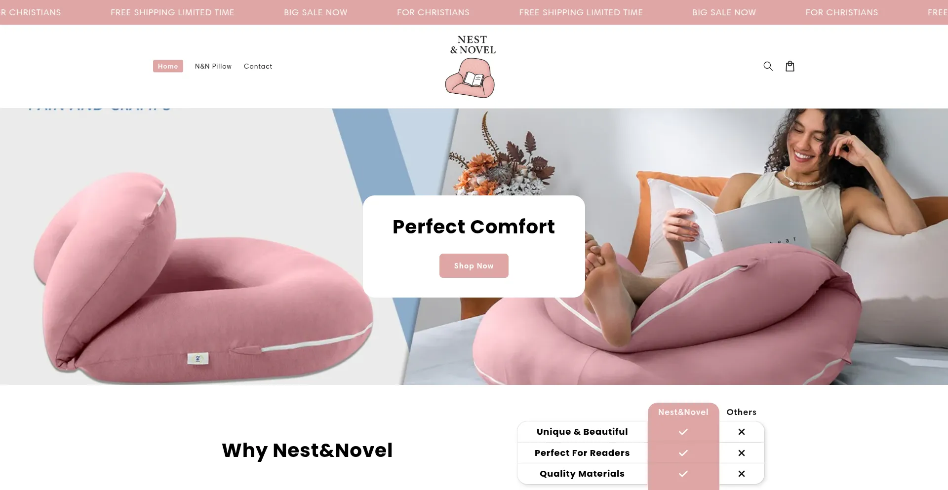 Website screenshot of Nestnnovel.com