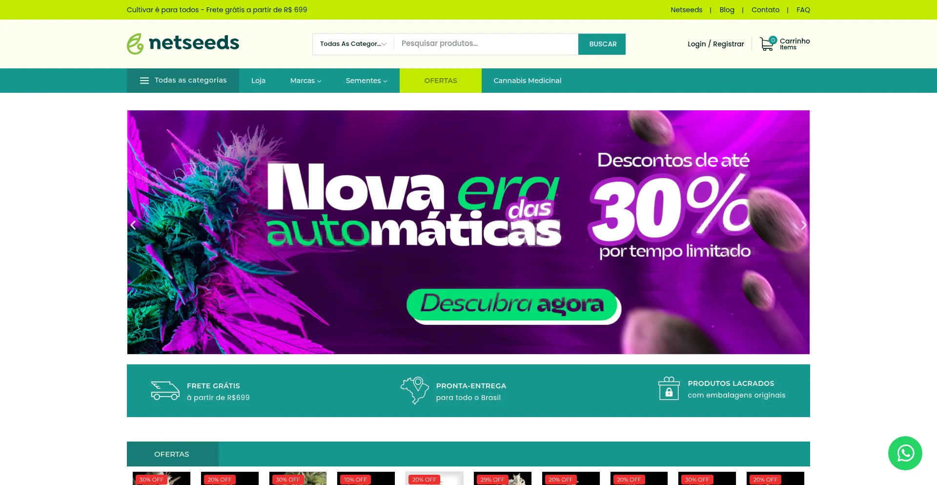 Website screenshot of Netseeds.shop