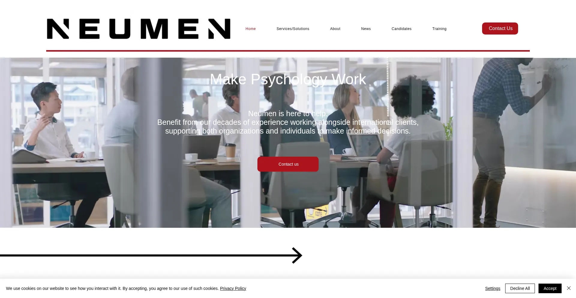Website screenshot of Neumenconsulting.com