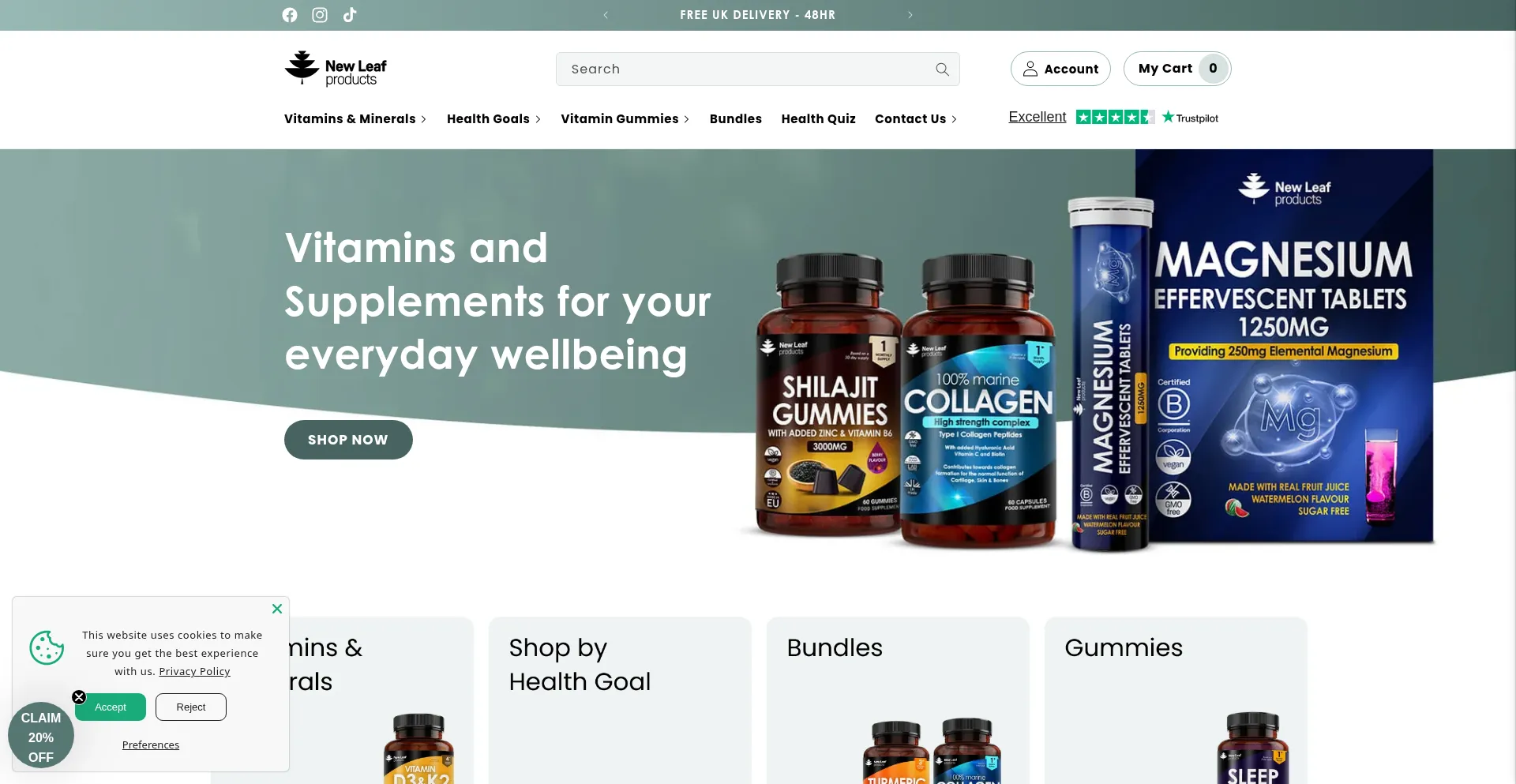 New-leaf-products.com Screenshot