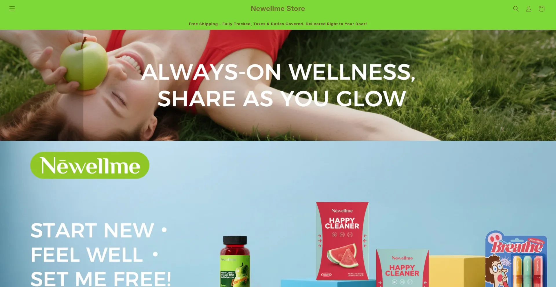 Website screenshot of Newellme.com