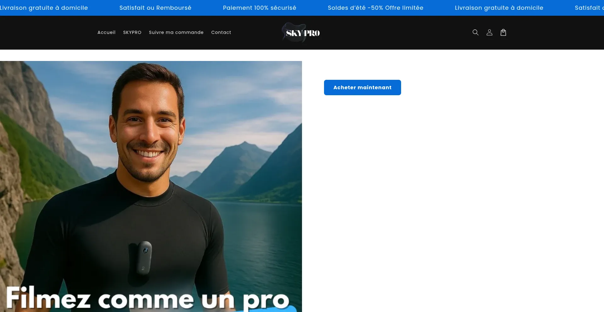Website screenshot of Newskypro.com