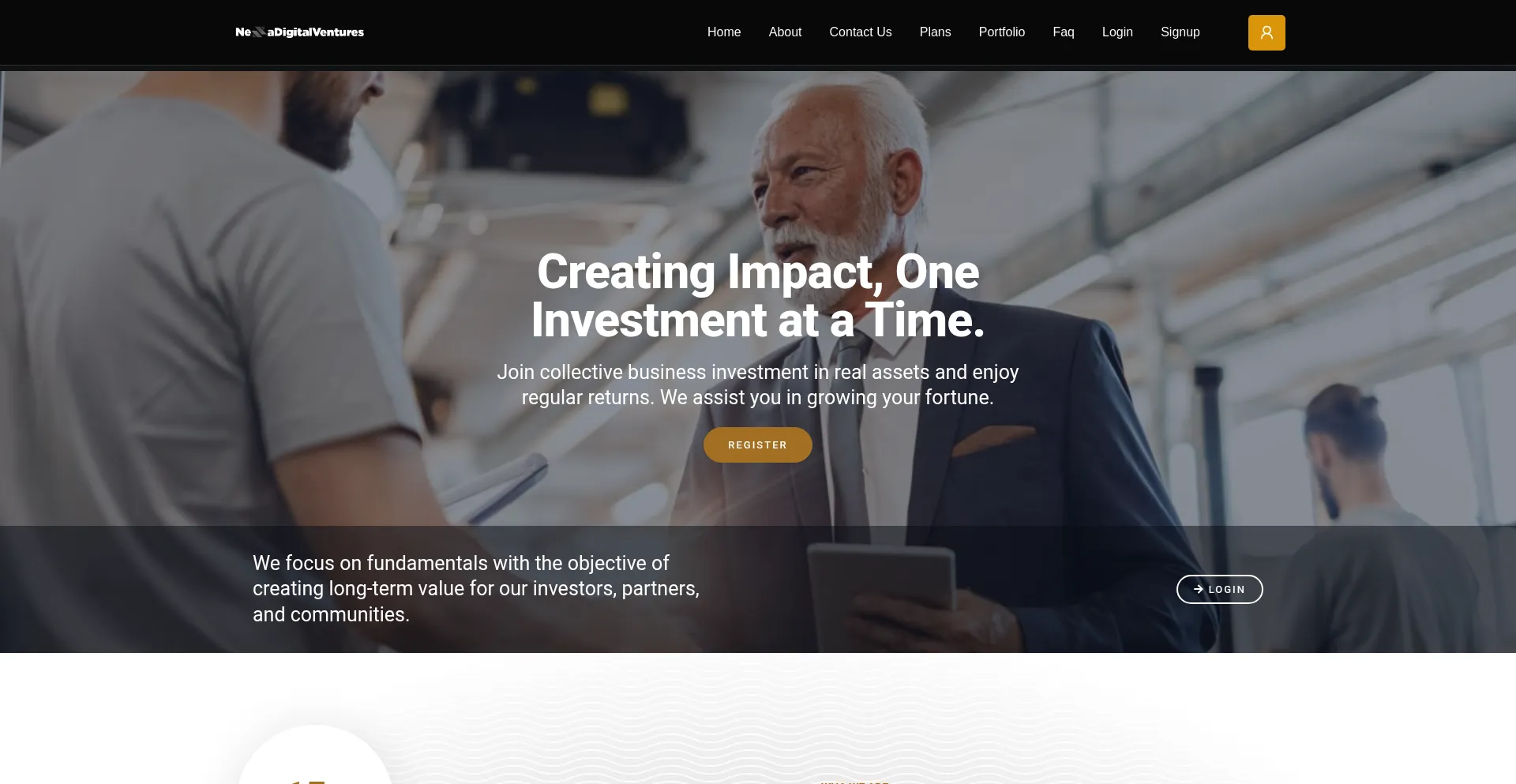 Website screenshot of Nexadigitalventures.com