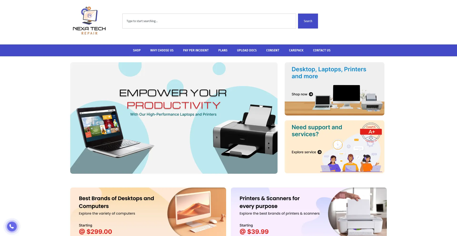 Nexatechrepair.com Screenshot