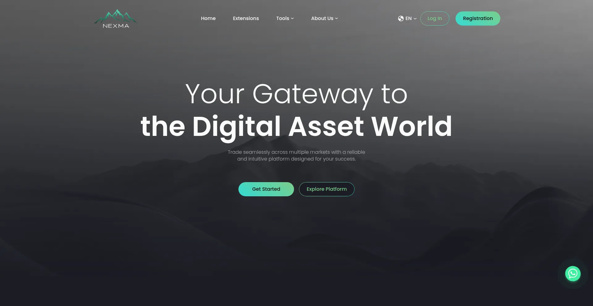 Website screenshot of Nexma.pro