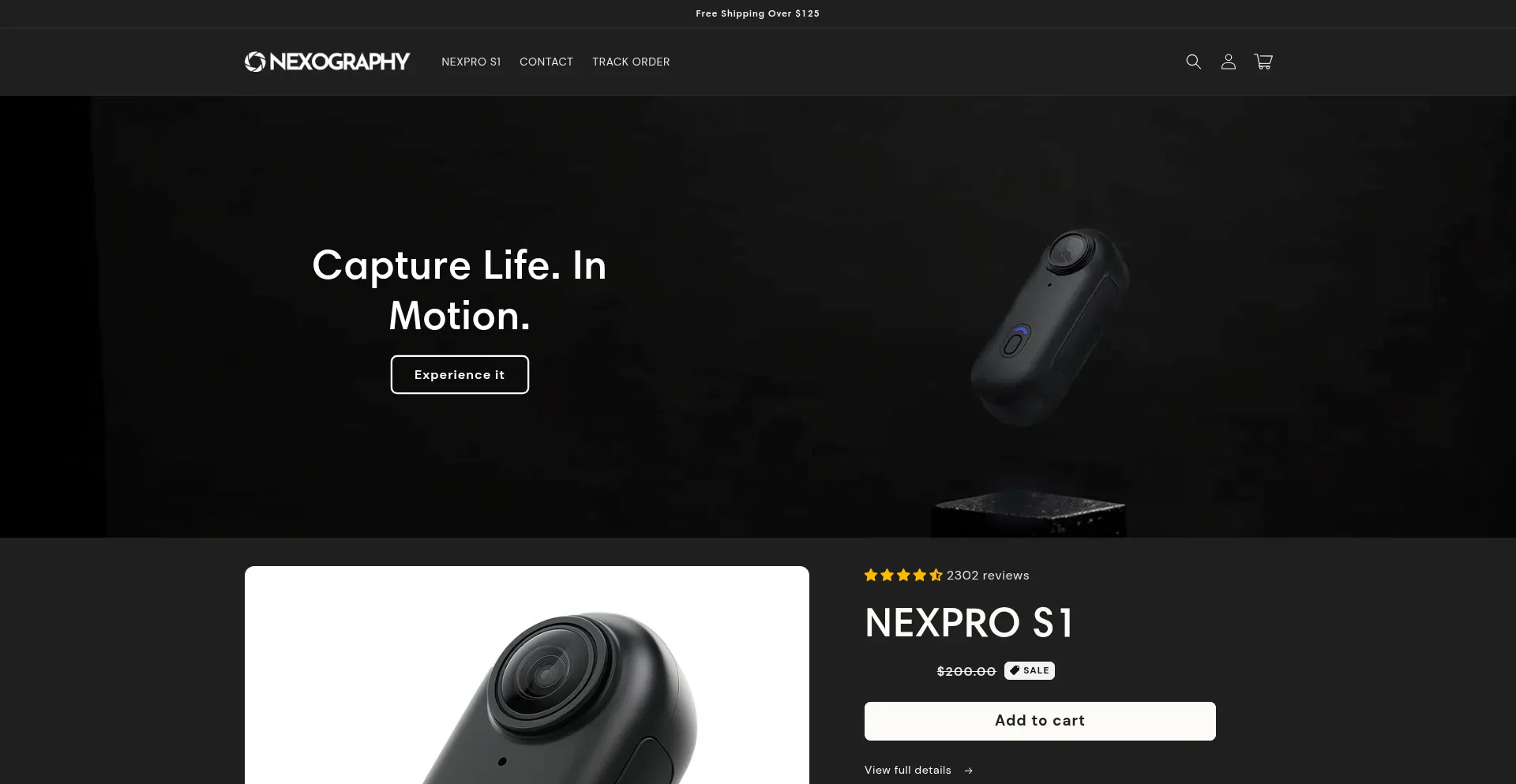 Website screenshot of Nexography.com