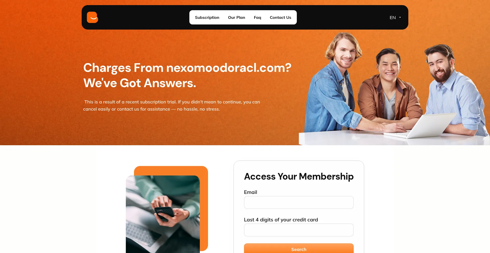 Nexomoodoracl.com Screenshot
